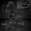 Respawn Leather Gaming Chair, Fixed Arms RSP-110-BLK